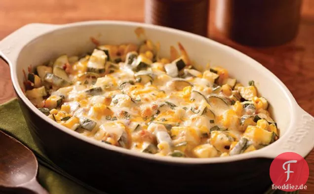 Cremiger Mais, Zucchini & Chipotle Bake