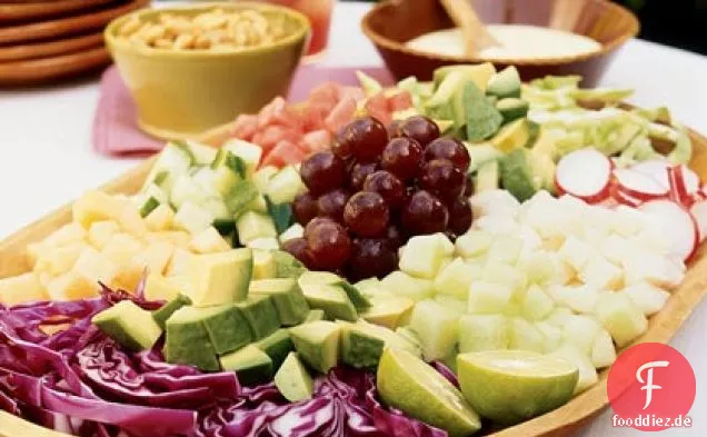 Mexikanischer gehackter Salat mit Orangencrema