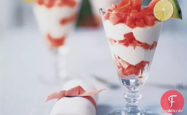 Wassermelone und Mascarpone Parfaits