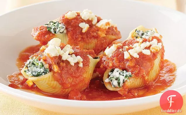 Herzhafte mit Feta gefüllte Muscheln