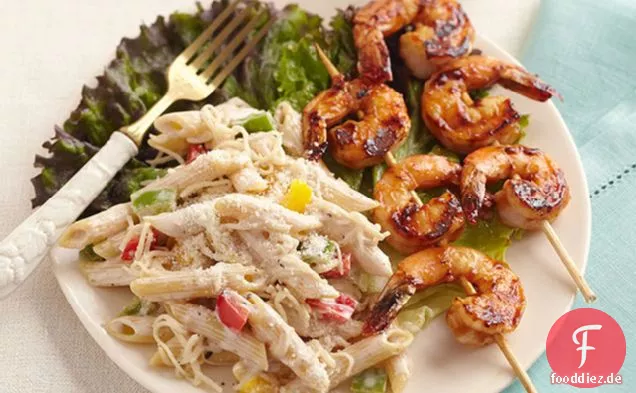 BBQ Garnelen-Nudelsalat