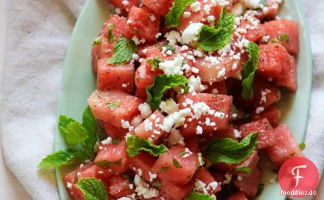 Wassermelone, Minze & Feta-Salat Rezept