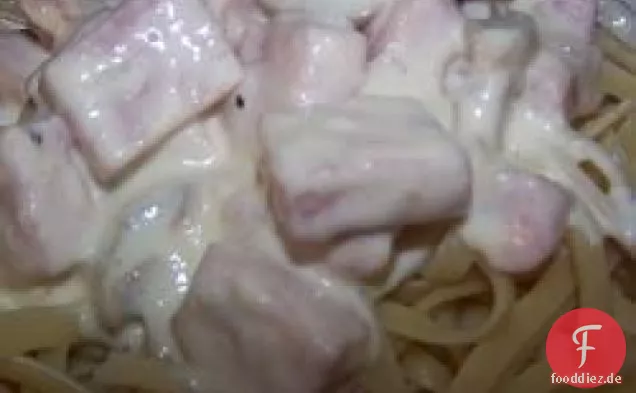 Linguine mit Pilzen & Schinken