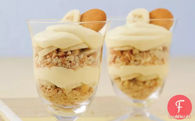 Flauschige Bananenpudding-Parfaits