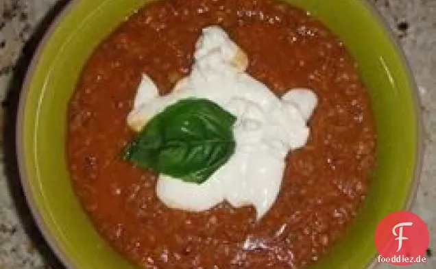 Würzige Tomaten- und Linsensuppe