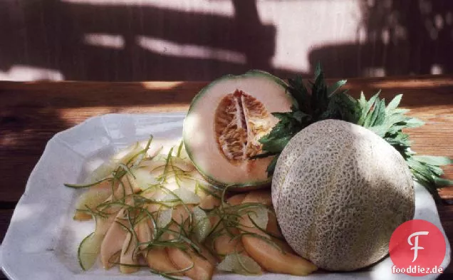 Cantaloupe mit Tequila Limettensirup