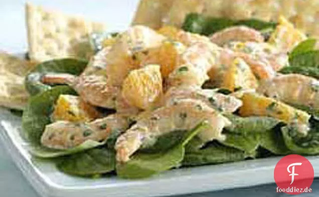Tropischer Garnelensalat mit Limetten-Dressing