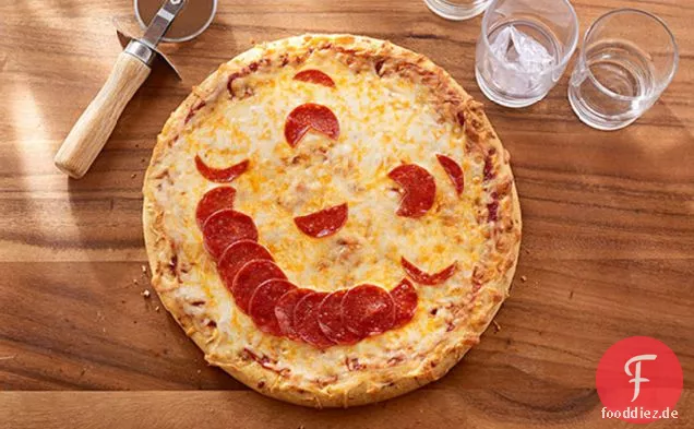 Glückliches Gesicht-Pizza