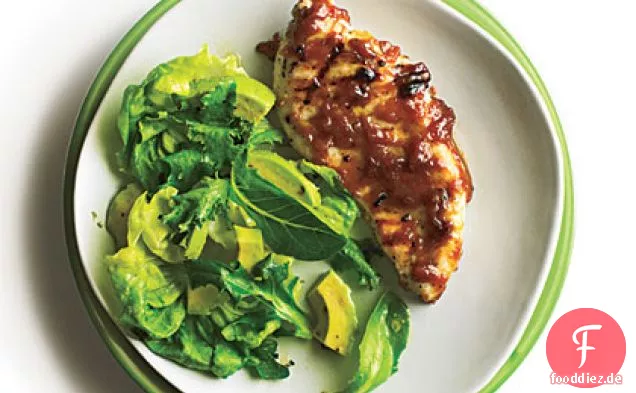 Gegrilltes Hähnchen mit Bourbon Pfirsichbutter