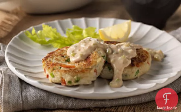 Krabbenkuchen mit herzhafter Remoulade