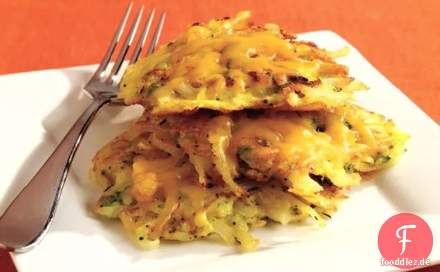 Cheesy Kartoffelpuffer mit Gemüse