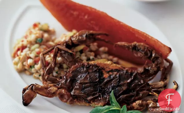 Weichschalen-Krabben mit Farro-Salat