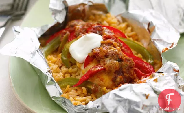 Folie-Pack Huhn Fajita Abendessen