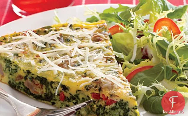 Spinat-Wurst Frittata