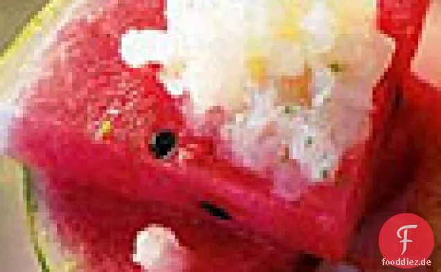 Limetteneis auf Wassermelone