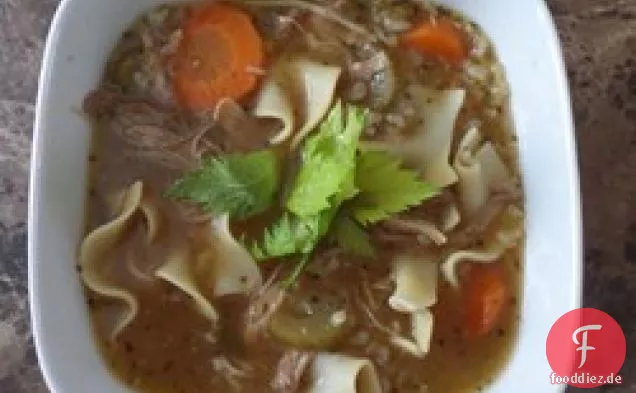 Übrig gebliebene Truthahnsuppe (Slow Cooker)