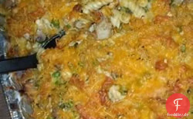 Rotini und Hühnerauflauf