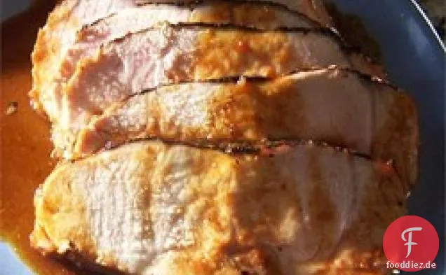 Obst glasierter Schweinebraten
