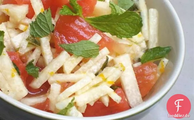 Gesund & lecker: Jicama und Wassermelonensalat