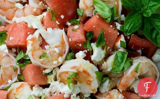 Garnelen-Wassermelonen-Salat