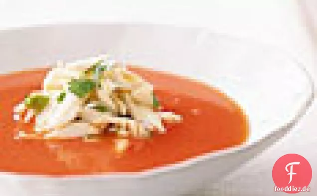 Thai-gewürzte Wassermelonensuppe mit Krabbenfleisch