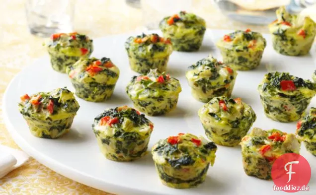 Mini Spinat-Artischocken-Frittatas