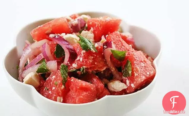 Wassermelonensalat mit Feta oder Cotija