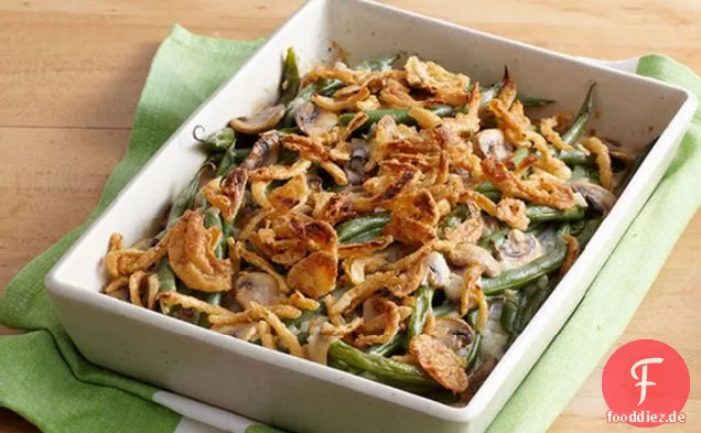 Grüner Bohnenauflauf mit Pilzen