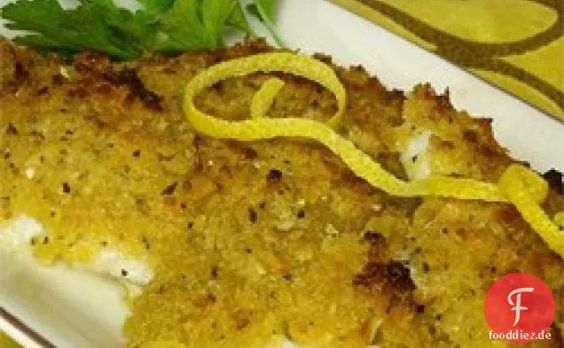 Gebackene Flunder mit Panko und Parmesan