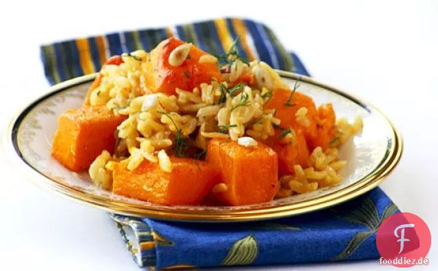 Kreuzkümmel und Safran aromatisiert Butternut Squash Risotto