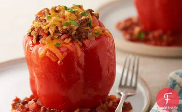Mexikanische gefüllte Paprika für zwei