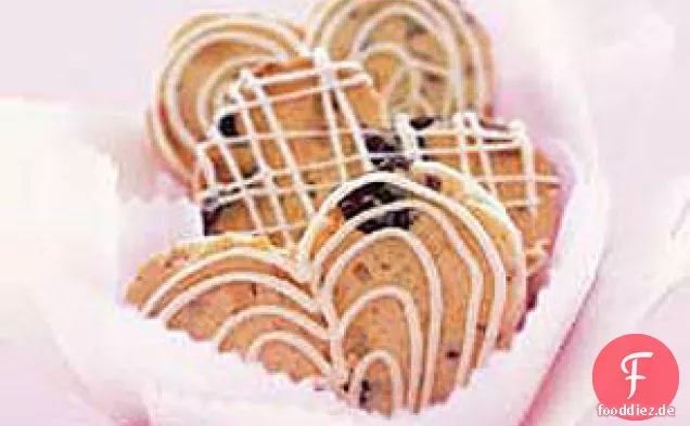 Weiße Schokolade-Cherry Biscotti Sweethearts