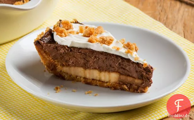 Banane, Erdnussbutter & Schokoladenpudding Pie
