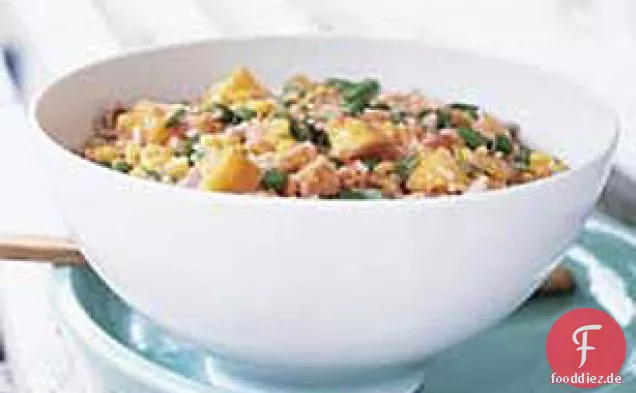 Reis 'n Pfirsichsalat