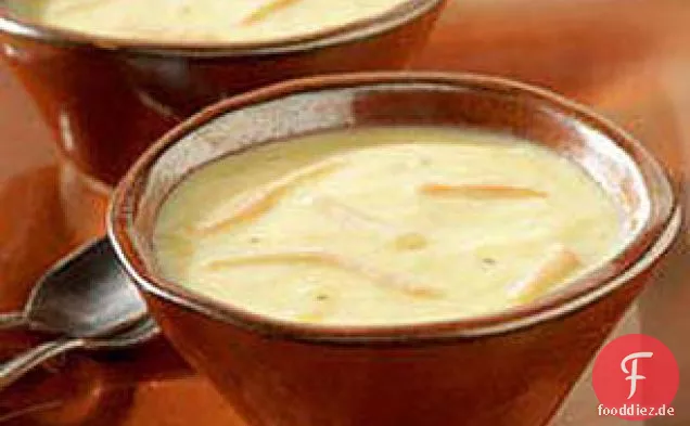 Einfache käsige Suppe mit Bier