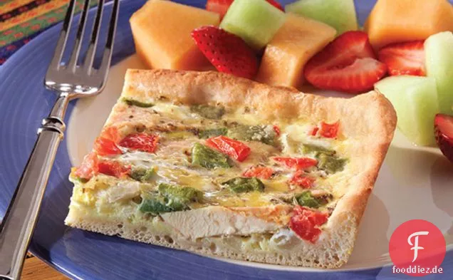 Hähnchen-Kraut-Quiche-Quadrate