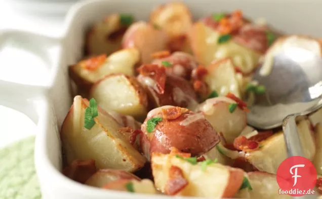 Cheesy Gebackene Rote Kartoffeln mit Speck