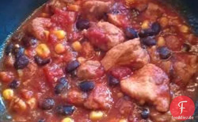 Süßes Schweinefleisch-Slow Cooker Chili