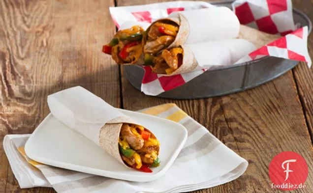 BBQ Schweinefleisch & Pfeffer Wraps