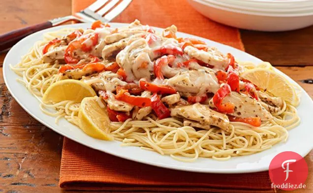 Pesto Huhn und Pasta