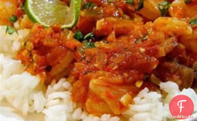 Cilantro Knoblauch Limette Sautierten Garnelen