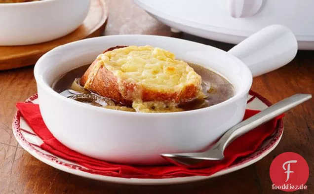 Slow-Cooker Französische Zwiebelsuppe