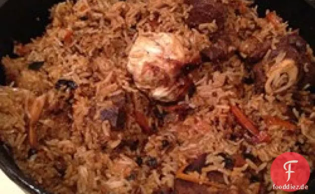 Usbekischer Plov (Lamm- und Reispilaw)