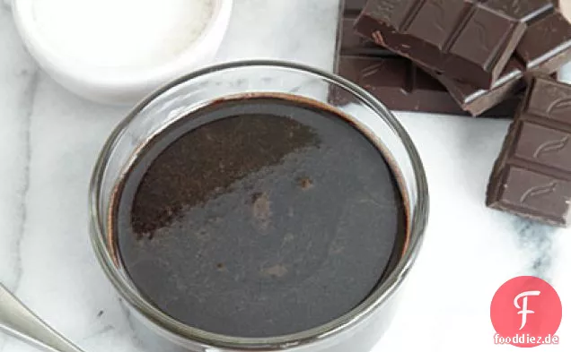 Dunkle Schokoladensauce