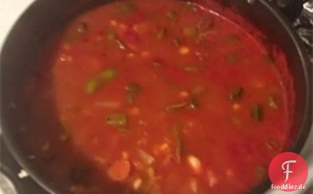Chunky vegetarische Gemüsesuppe (Schnell und einfach)
