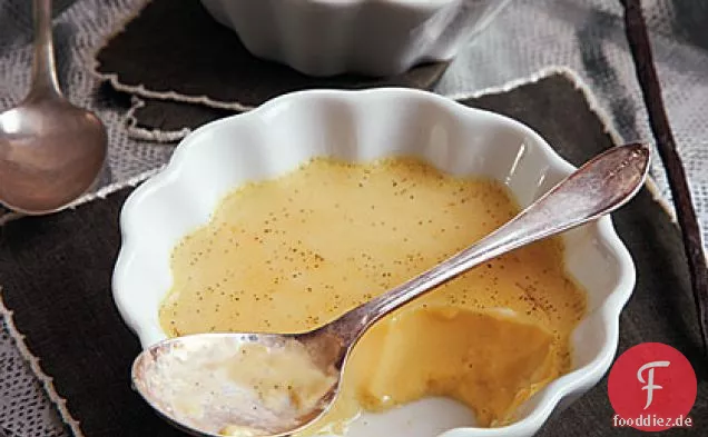 Vanilleschote gebackener Pudding