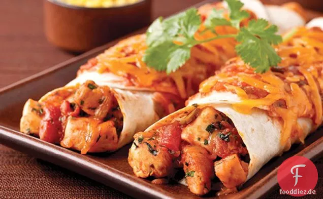 Cheesy Huhn Enchilada Abendessen