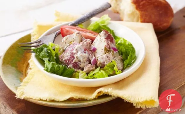 Ranch Thunfisch-und Kartoffelsalat mit Gerösteten Jalapenos