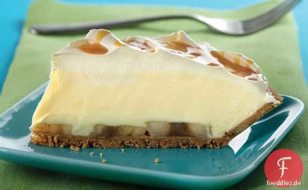 Banana Cream Pie mit Karamell-Nieselregen