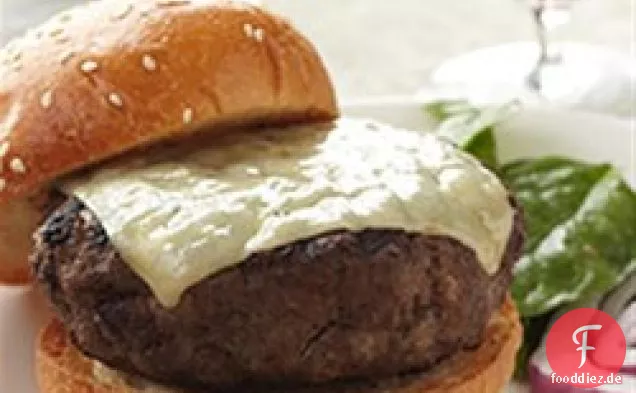 Gefüllte Bison Burger mit Karamellisierten Feigen und Schalotten